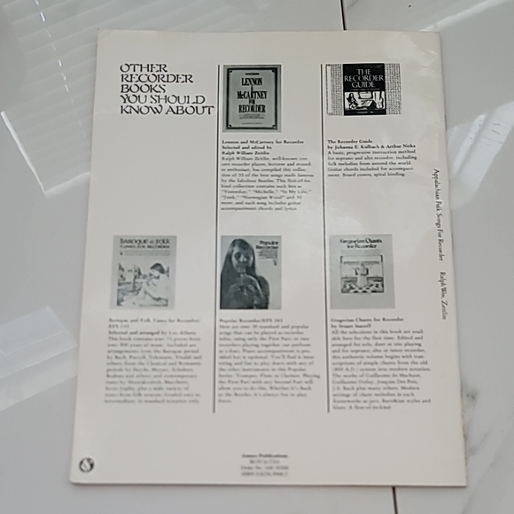 Appalachian Folk Songs for Recorder - Picture 2 of 2